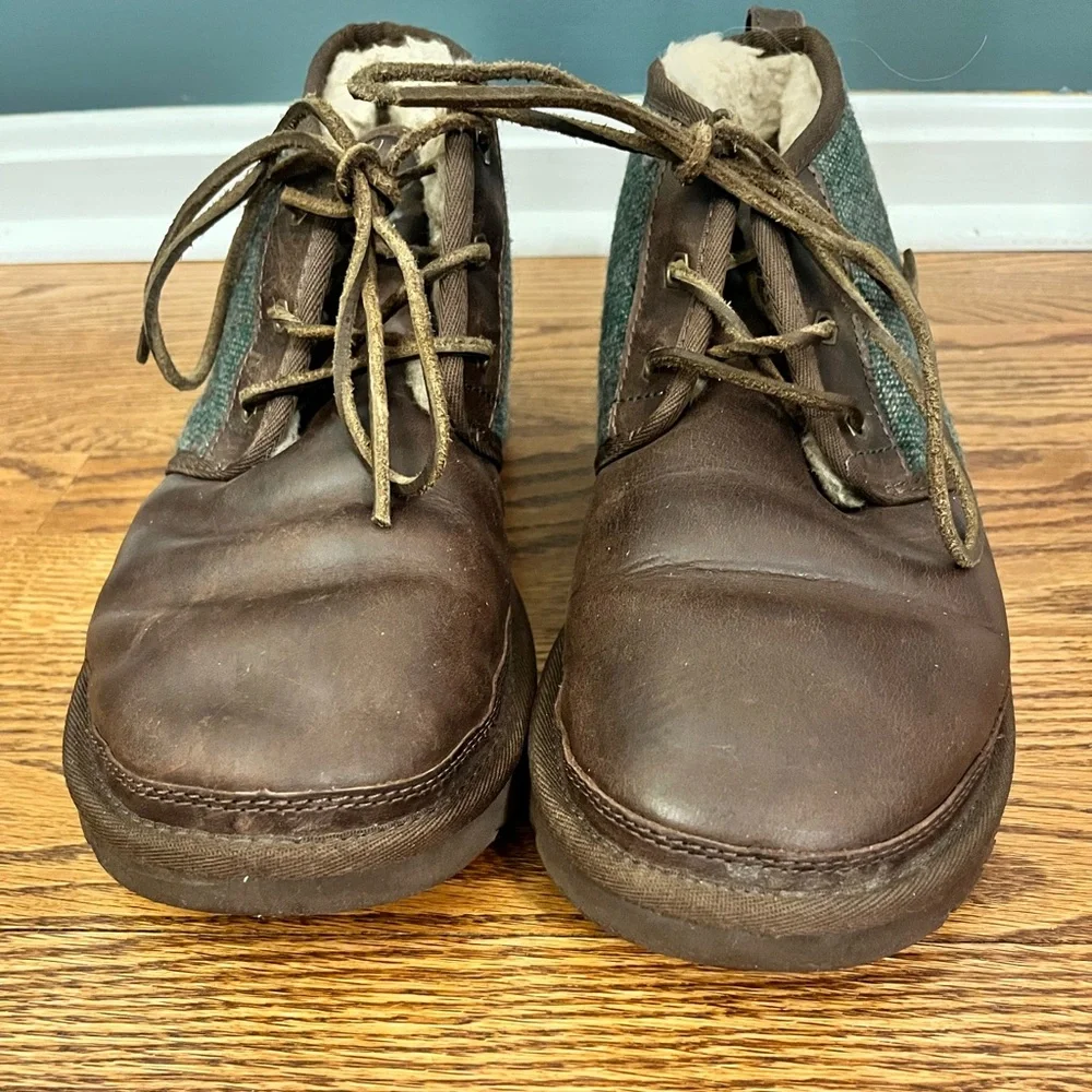 GUC UGG Neumel Woolrich Donegal Leather Sheepwool Chukka Boots